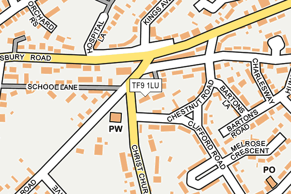 TF9 1LU map - OS OpenMap – Local (Ordnance Survey)
