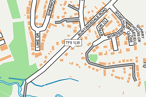 TF9 1LW map - OS OpenMap – Local (Ordnance Survey)