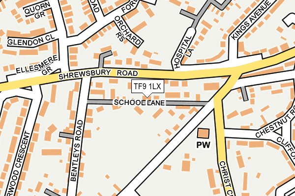 TF9 1LX map - OS OpenMap – Local (Ordnance Survey)