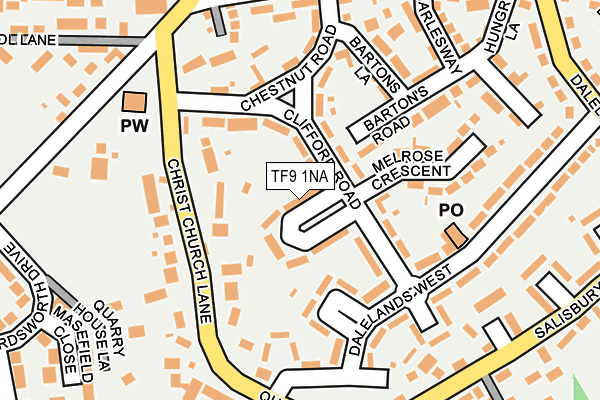 TF9 1NA map - OS OpenMap – Local (Ordnance Survey)