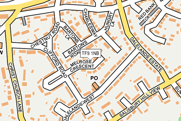 TF9 1NB map - OS OpenMap – Local (Ordnance Survey)