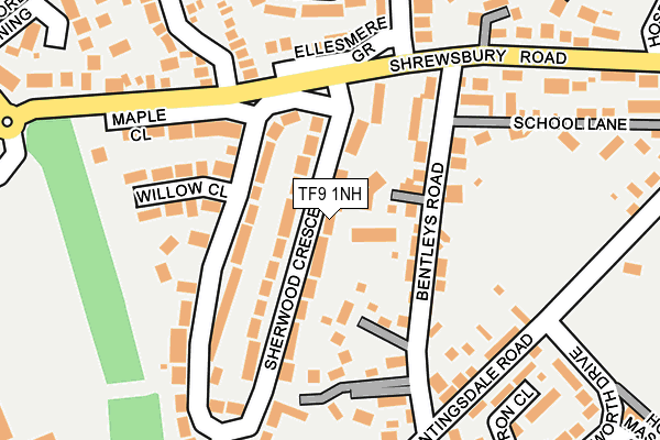 TF9 1NH map - OS OpenMap – Local (Ordnance Survey)