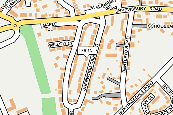 TF9 1NJ map - OS OpenMap – Local (Ordnance Survey)