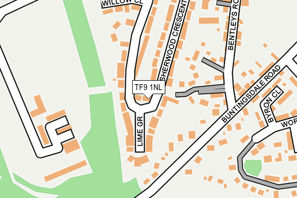 TF9 1NL map - OS OpenMap – Local (Ordnance Survey)