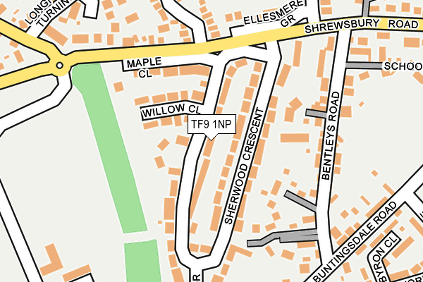 TF9 1NP map - OS OpenMap – Local (Ordnance Survey)