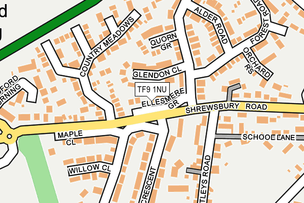 TF9 1NU map - OS OpenMap – Local (Ordnance Survey)