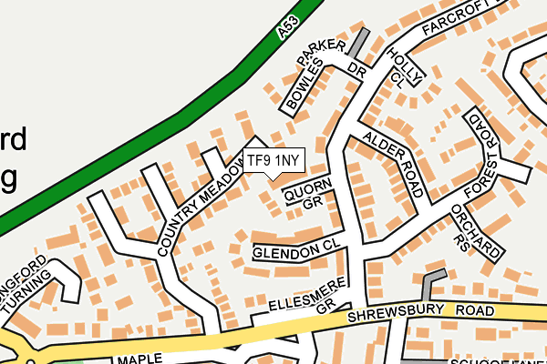 TF9 1NY map - OS OpenMap – Local (Ordnance Survey)