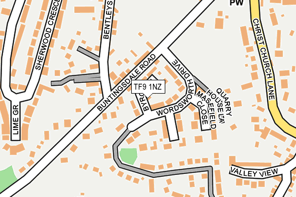 TF9 1NZ map - OS OpenMap – Local (Ordnance Survey)