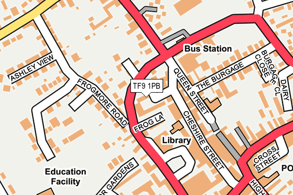 TF9 1PB map - OS OpenMap – Local (Ordnance Survey)
