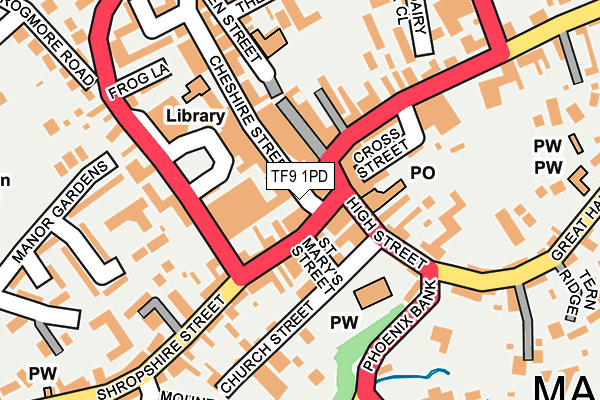 TF9 1PD map - OS OpenMap – Local (Ordnance Survey)