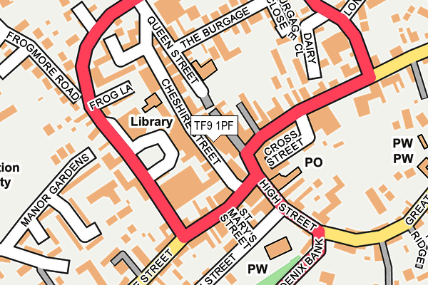 TF9 1PF map - OS OpenMap – Local (Ordnance Survey)