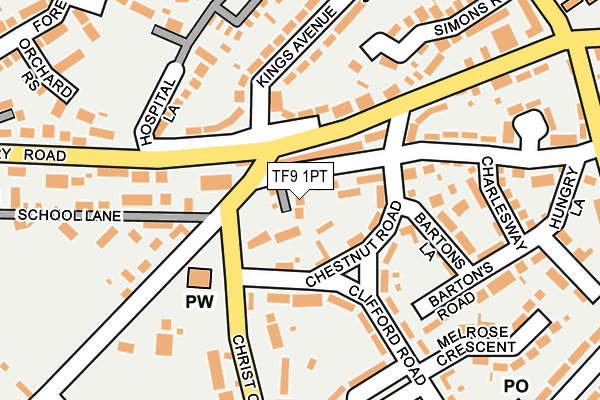 TF9 1PT map - OS OpenMap – Local (Ordnance Survey)