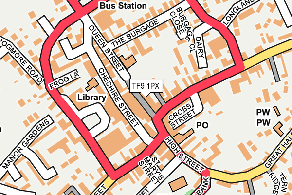 TF9 1PX map - OS OpenMap – Local (Ordnance Survey)