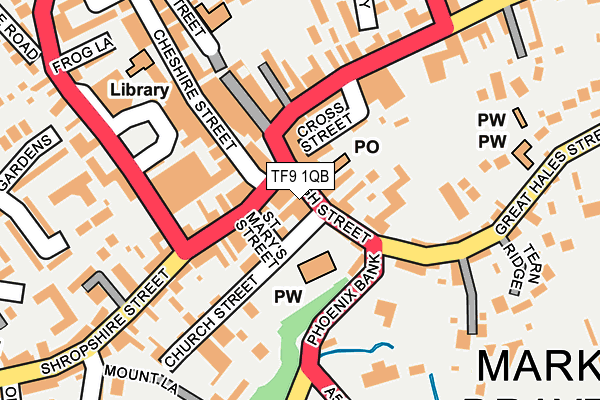 TF9 1QB map - OS OpenMap – Local (Ordnance Survey)