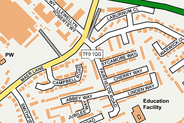 TF9 1QG map - OS OpenMap – Local (Ordnance Survey)