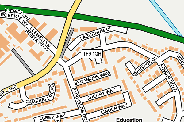 TF9 1QH map - OS OpenMap – Local (Ordnance Survey)