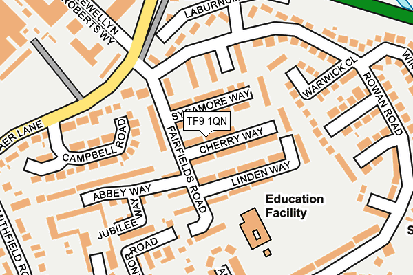 TF9 1QN map - OS OpenMap – Local (Ordnance Survey)