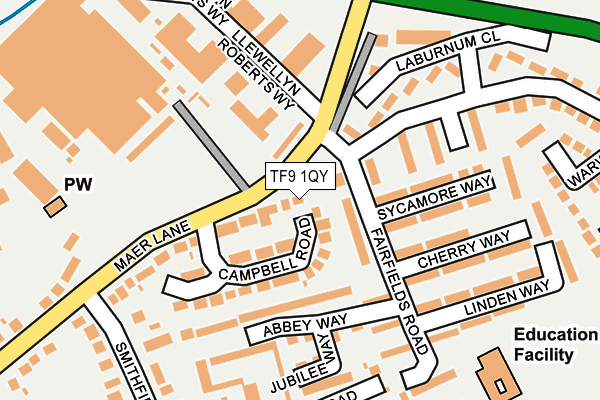 TF9 1QY map - OS OpenMap – Local (Ordnance Survey)