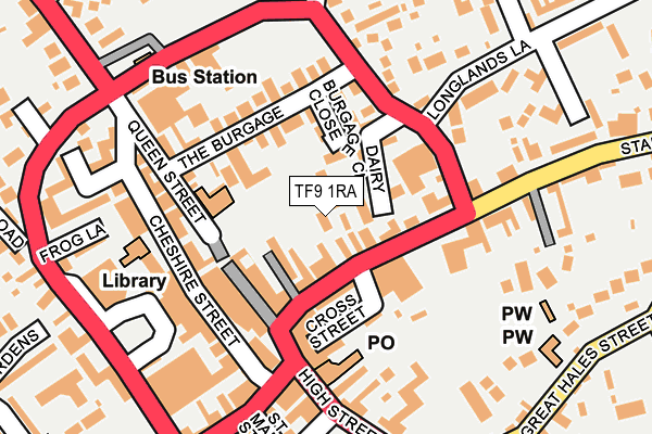 TF9 1RA map - OS OpenMap – Local (Ordnance Survey)