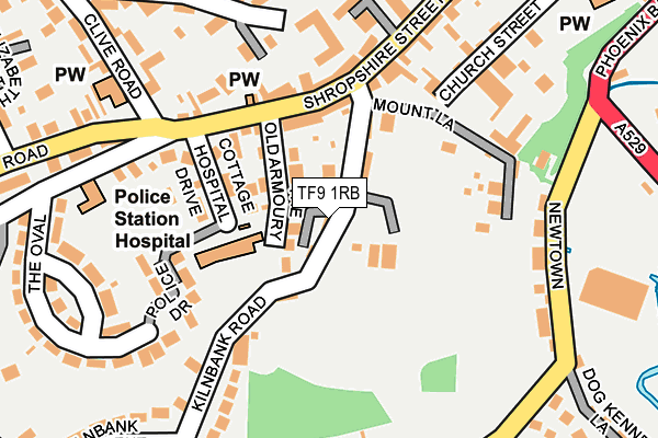 TF9 1RB map - OS OpenMap – Local (Ordnance Survey)