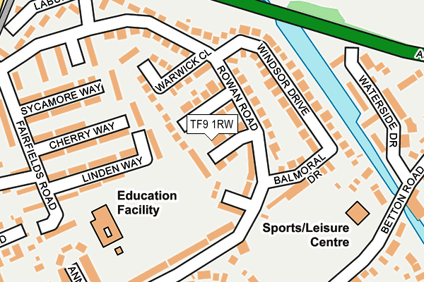 TF9 1RW map - OS OpenMap – Local (Ordnance Survey)