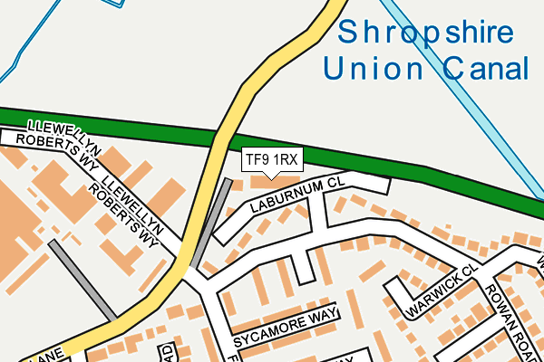 TF9 1RX map - OS OpenMap – Local (Ordnance Survey)