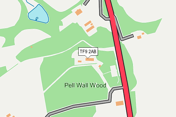 TF9 2AB map - OS OpenMap – Local (Ordnance Survey)
