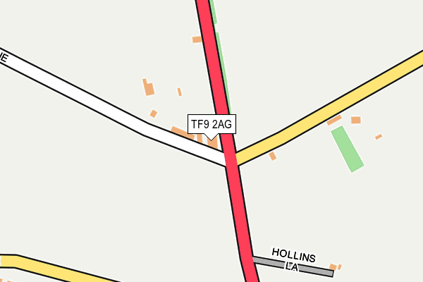 TF9 2AG map - OS OpenMap – Local (Ordnance Survey)