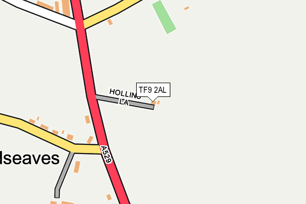 TF9 2AL map - OS OpenMap – Local (Ordnance Survey)