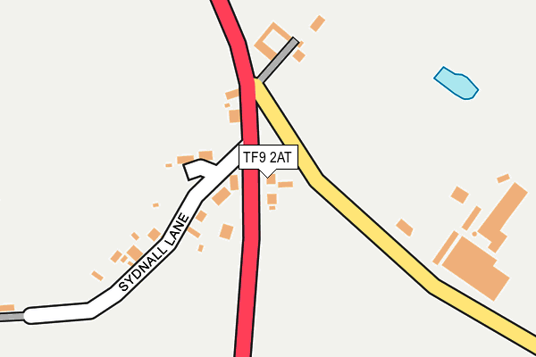 TF9 2AT map - OS OpenMap – Local (Ordnance Survey)