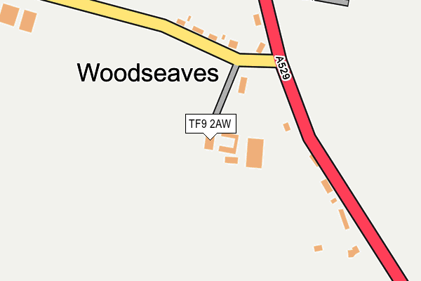 TF9 2AW map - OS OpenMap – Local (Ordnance Survey)