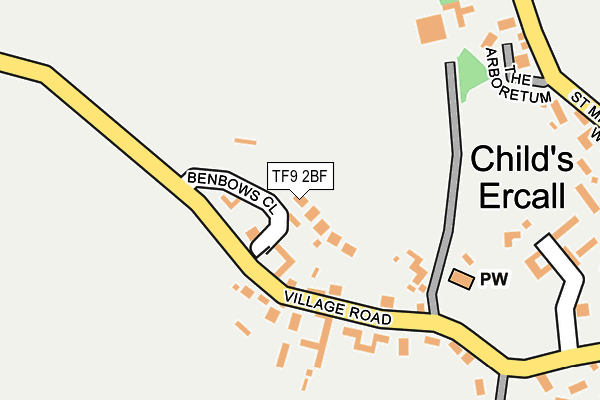 TF9 2BF map - OS OpenMap – Local (Ordnance Survey)