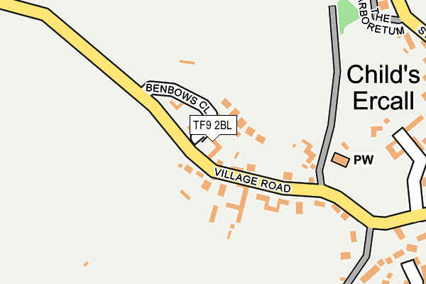 TF9 2BL map - OS OpenMap – Local (Ordnance Survey)