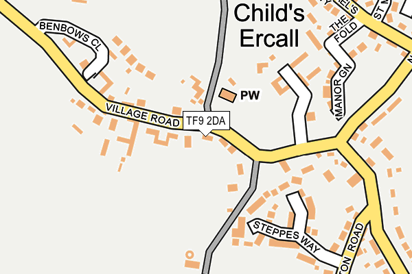 TF9 2DA map - OS OpenMap – Local (Ordnance Survey)