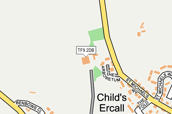 TF9 2DB map - OS OpenMap – Local (Ordnance Survey)