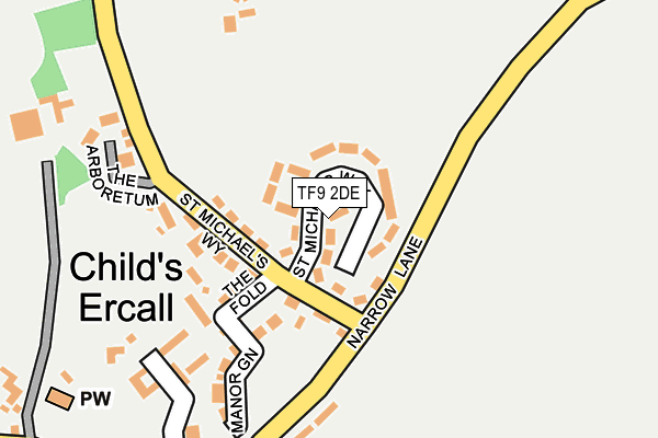 TF9 2DE map - OS OpenMap – Local (Ordnance Survey)