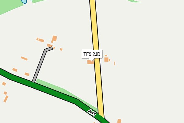 TF9 2JD map - OS OpenMap – Local (Ordnance Survey)