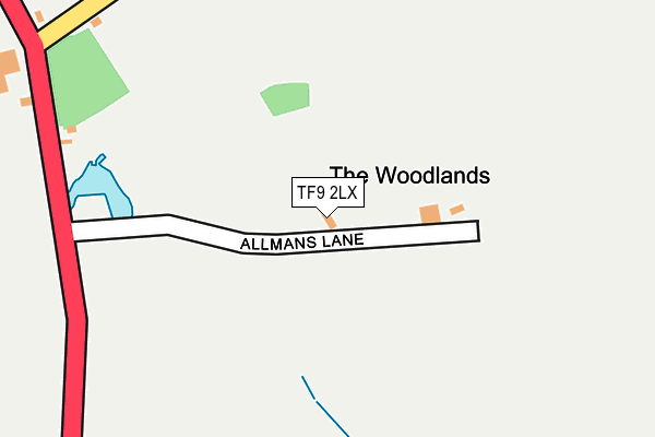 TF9 2LX map - OS OpenMap – Local (Ordnance Survey)