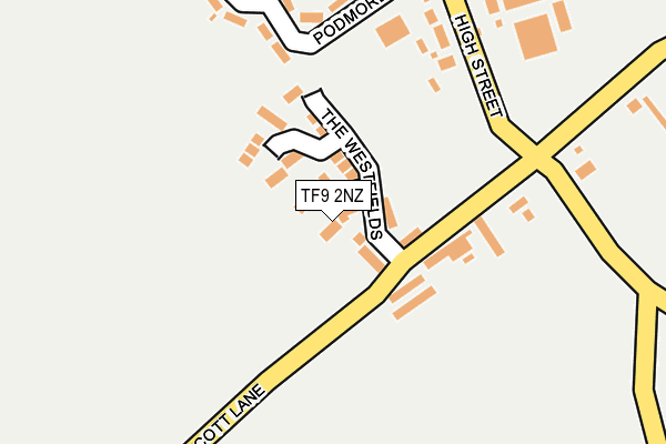TF9 2NZ map - OS OpenMap – Local (Ordnance Survey)