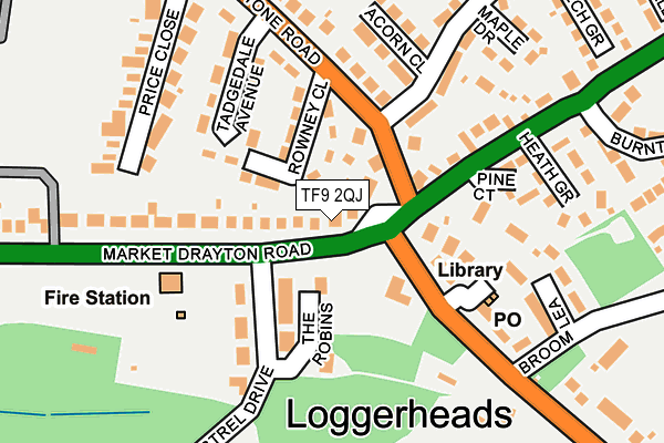 TF9 2QJ map - OS OpenMap – Local (Ordnance Survey)