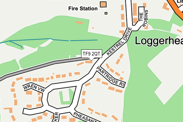 TF9 2QT map - OS OpenMap – Local (Ordnance Survey)