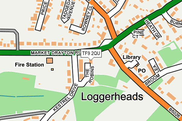 TF9 2QU map - OS OpenMap – Local (Ordnance Survey)