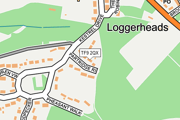 TF9 2QX map - OS OpenMap – Local (Ordnance Survey)