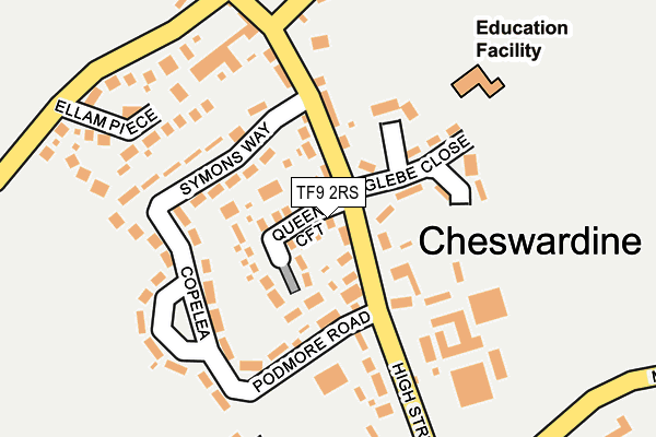 Map of POPPY COTTAGE CHESWARDINE LIMITED at local scale