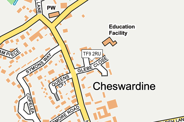 TF9 2RU map - OS OpenMap – Local (Ordnance Survey)