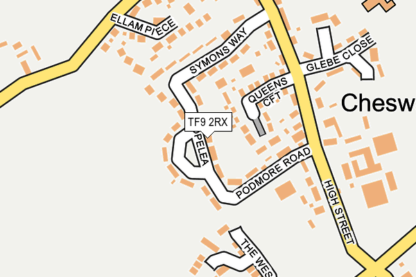 TF9 2RX map - OS OpenMap – Local (Ordnance Survey)