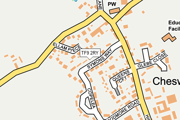 TF9 2RY map - OS OpenMap – Local (Ordnance Survey)