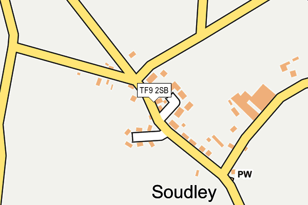 TF9 2SB map - OS OpenMap – Local (Ordnance Survey)