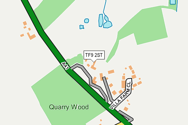 TF9 2ST map - OS OpenMap – Local (Ordnance Survey)