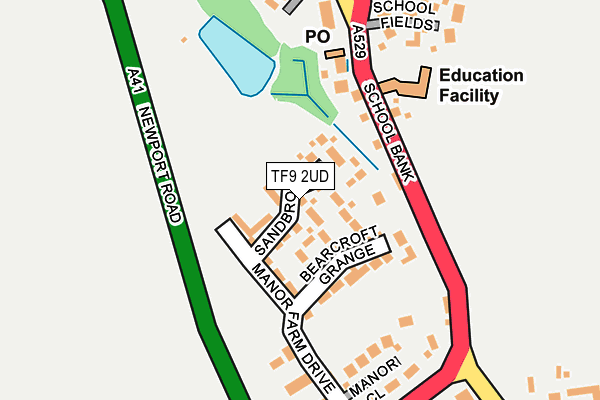 TF9 2UD map - OS OpenMap – Local (Ordnance Survey)